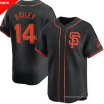 San Francisco Giants #14 Patrick Bailey Black 2024 Black JEROMEN Alternate Limited Stitched Jersey