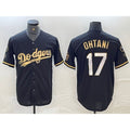Los Angeles Dodgers #17 Shohei Ohtani Black Gold JEROMEN Stitched Cool Base Jerseys