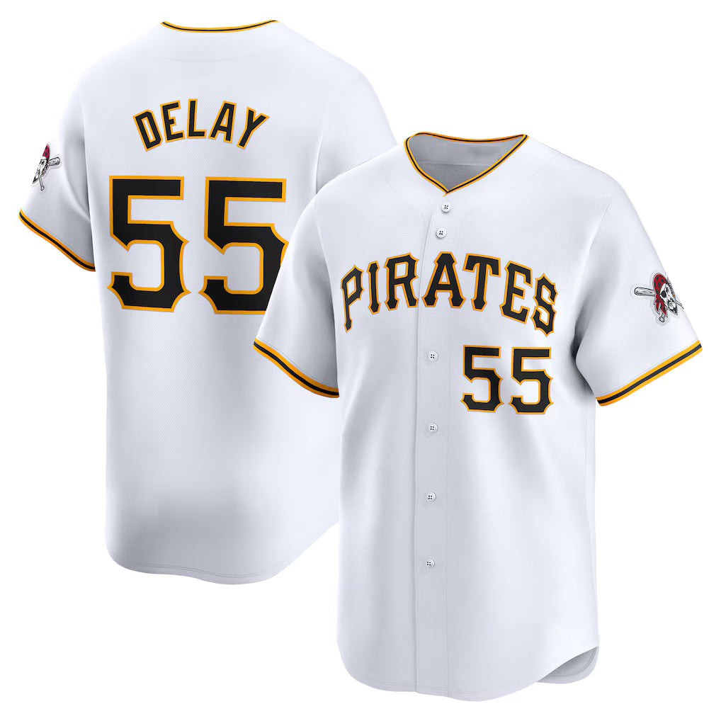 Pittsburgh Pirates #55 Jason Delay White JEROMEN Home Limited Player Jersey