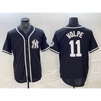 New York Yankees #11 Anthony Volpe Black White JEROMEN Cool Base Stitched Jersey