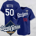 Los Angeles Dodgers #50 Mookie Betts Blue JEROMEN 2025 World Series Vapor Limited Stitched Jersey
