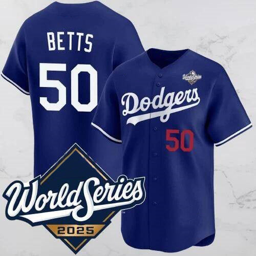Los Angeles Dodgers #50 Mookie Betts Blue JEROMEN 2025 World Series Vapor Limited Stitched Jersey