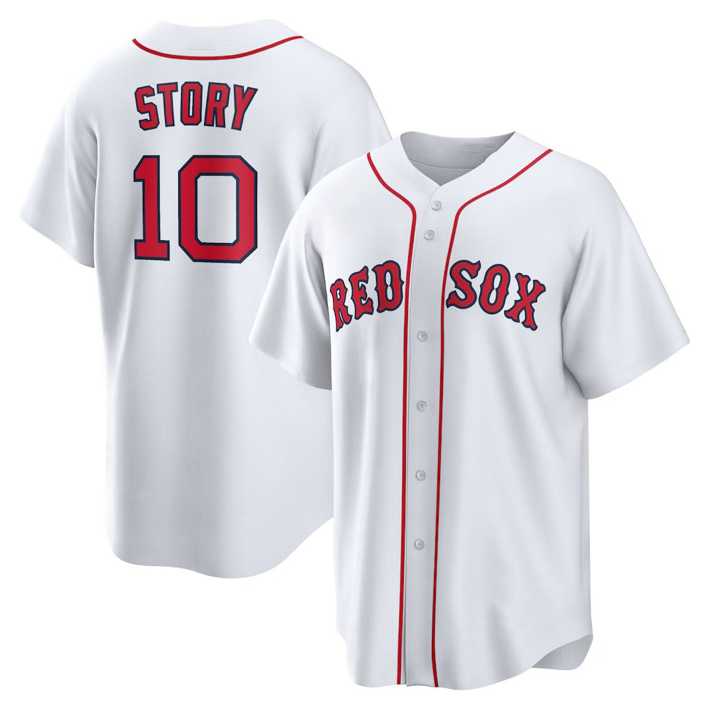 Boston Red Sox #10 Trevor Story White JEROMEN Home Replica Jersey