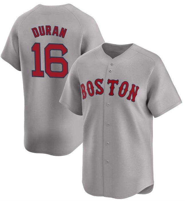 Boston Red Sox #16 Jarren Duran Gray JEROMEN 2024 Away Limited Stitched Jersey
