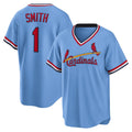 St. Louis Cardinals #1 Ozzie Smith Light Blue JEROMEN Road Cooperstown Collection Player Jersey