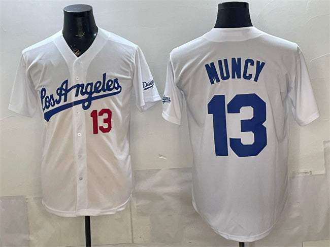 Los Angeles Dodgers #13 Max Muncy White JEROMEN Alternate Stadium Stitched Jersey