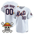 Custom New York Mets x One Piece White JEROMEN Vapor Premier Limited Jersey - Stitched