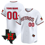 Custom Houston Astros Mexico Texas Patch Vapor Premier Limited Jersey V3 ¨C White JEROMEN