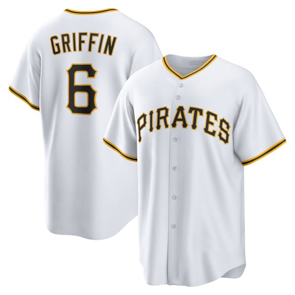 Pittsburgh Pirates #6 Konnor Griffin White JEROMEN Home Replica Jersey