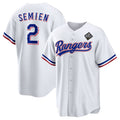 Texas Rangers #2 Marcus Semien 2023 White JEROMEN World Series Stitched Jersey