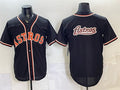 Houston Astros Team Big Logo 2026 Fashion Replica Black JEROMEN Out Stitched Jersey