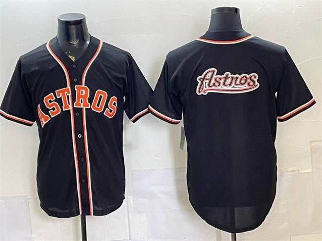 Houston Astros Team Big Logo 2026 Fashion Replica Black JEROMEN Out Stitched Jersey
