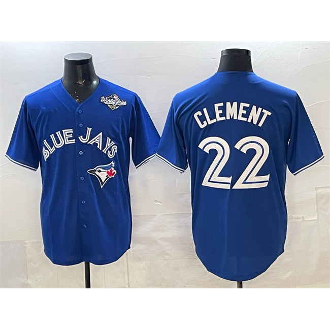 Toronto Blue Jays #22 Ernie Clement Blue JEROMEN 2025 World Series Cool Base Stitched Jersey