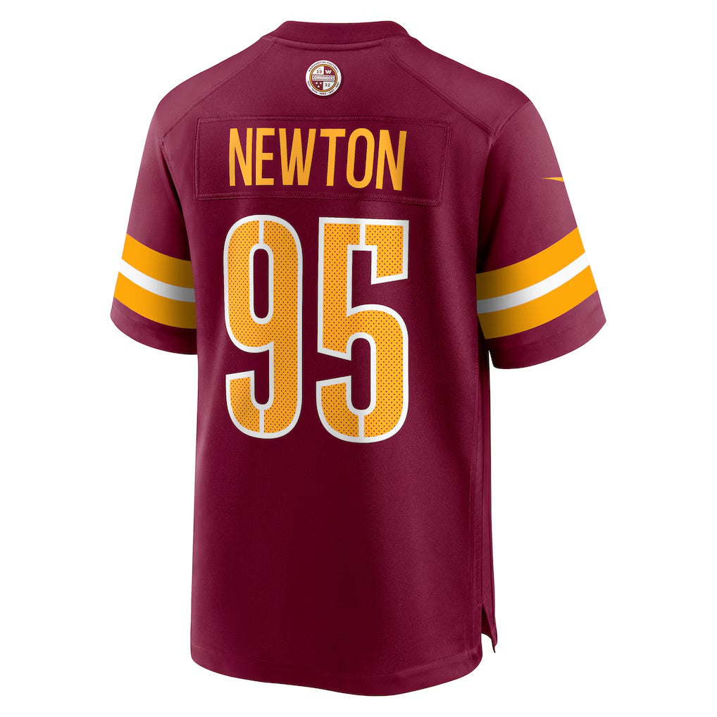 W.Commanders #95 Jer'Zhan Newton Burgundy JEROMEN Game Jersey