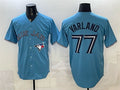 Toronto Blue Jays #77 Louis Varland Blue JEROMEN Stitched Jersey