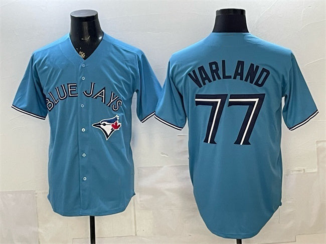 Toronto Blue Jays #77 Louis Varland Blue JEROMEN Stitched Jersey