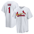 St. Louis Cardinals #1 Dad White JEROMEN Home Replica Jersey