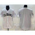 New York Yankees Blank White JEROMEN Pinstripe 'Gothic Legacy Edition' Vapor Premier Limited Stitched Jersey