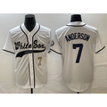 Chicago White Sox #7 Tim Anderson Number White JEROMEN Cool Base Stitched Jersey