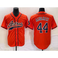 Houston Astros #44 Yordan Alvarez Orange JEROMEN With Patch Cool Base Stitched Jersey