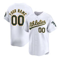 Custom Oakland Athletics Active Player White JEROMEN Home Limited Stitched Jersey