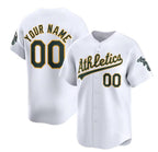 Custom Oakland Athletics Active Player White JEROMEN Home Limited Stitched Jersey