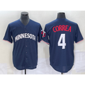Minnesota Twins #4 Carlos Correa 2023 Navy Blue JEROMEN Cool Base Stitched Jersey