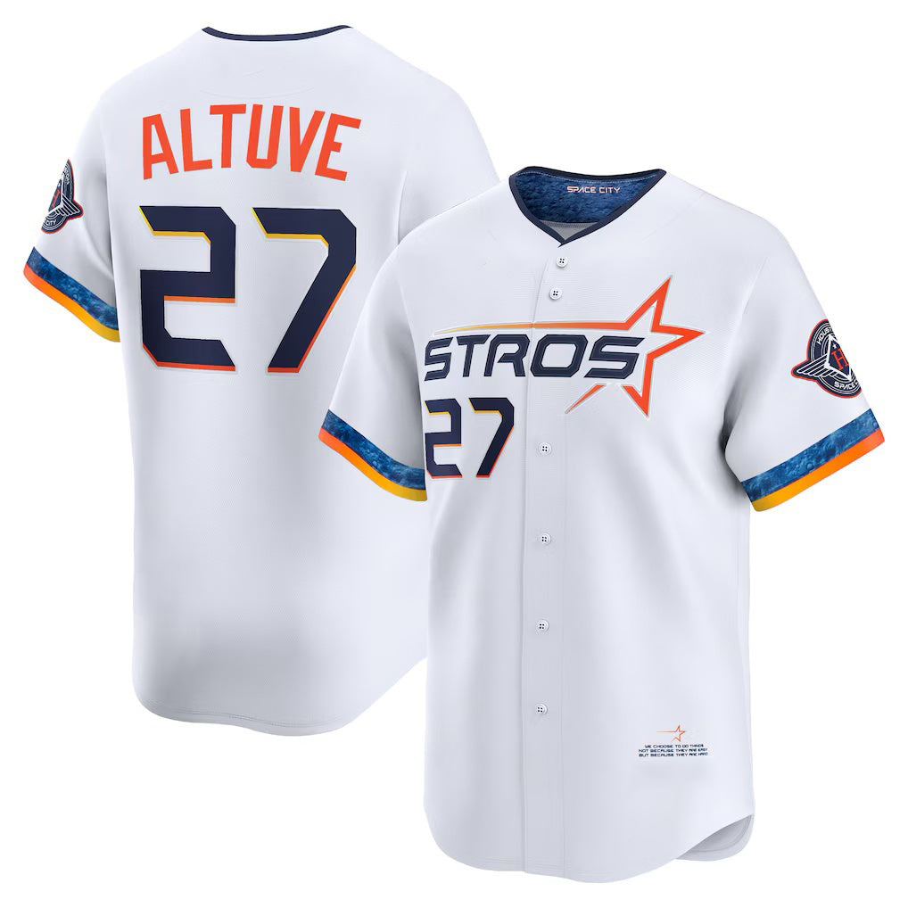 Houston Astros #27 Jose Altuve White JEROMEN 2025 City Connect Limited Player Jersey