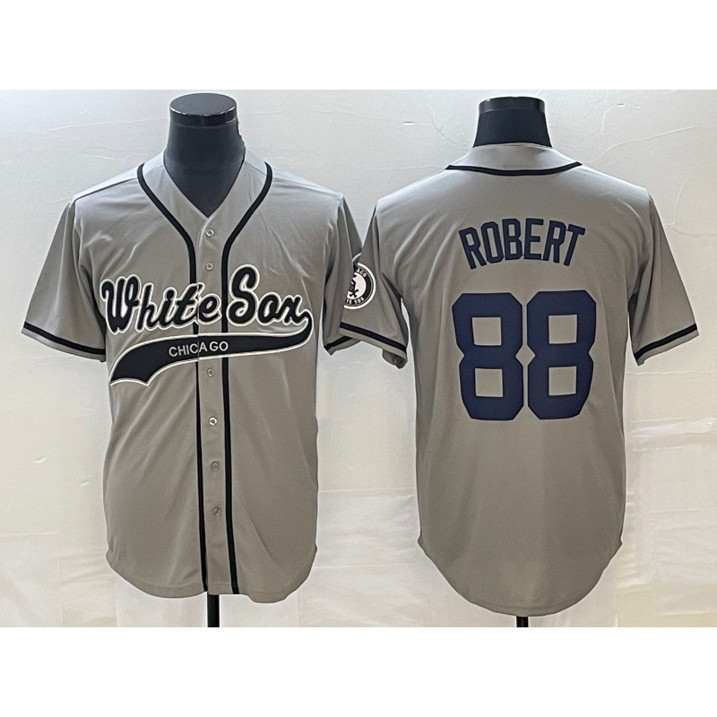 Chicago White Sox #88 Luis Robert Grey JEROMEN Cool Base Stitched Jersey 2