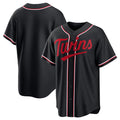 Minnesota Twins Blank Black JEROMEN Out Stitched Jersey