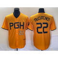 Pittsburgh Pirates #22 Andrew McCutchen Number Gold JEROMEN 2023 City Connect Stitched Jersey 3