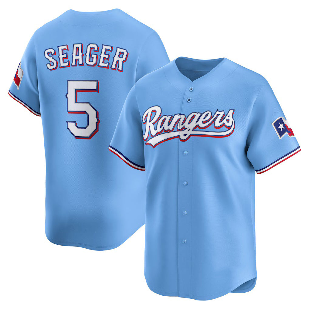 Texas Rangers #5 Corey Seager Light Blue JEROMEN Alternate Limited Player Jersey