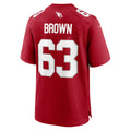 A.Cardinals #63 Evan Brown Cardinal JEROMEN Team Game Jersey