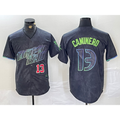 Tampa Bay Rays #13 Junior Caminero Number Charcoal JEROMEN 2024 City Connect Limited Stitched Jersey 2