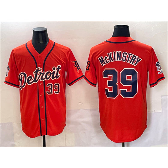 Detroit Tigers #39 Zach McKinstry Orange JEROMEN With Patch Vapor Premier Limited Stitched Jersey