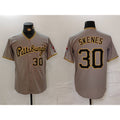 Pittsburgh Pirates #30 Paul Skenes Number Grey JEROMEN Stitched Jersey