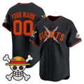 Custom San Francisco Giants x One Piece Black JEROMEN Vapor Premier Limited Jersey - Stitched