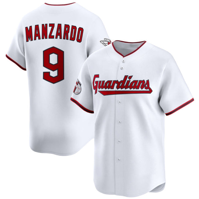 Cleveland Guardians #9 Kyle Manzardo White JEROMEN Home Limited Stitched Jersey