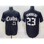 Chicago Cubs #23 Ryne Sandberg Black JEROMEN 'Gothic North Side Edition' Vapor Premier Limited Stitched Jersey