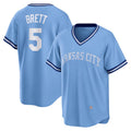 Kansas City Royals #5 George Brett Light Blue JEROMEN Road Cooperstown Collection Player Jersey