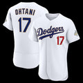 Los Angeles Dodgers #17 Shohei Ohtani White JEROMEN 2026 Gold Collection Authentic Jersey