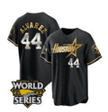 Houston Astros #44 Yordan Alvarez Black Gold JEROMEN 2022 World Series Stitched Jersey