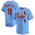 St. Louis Cardinals #11 Victor Scott II Light Blue JEROMEN Alternate Limited Stitched Jersey
