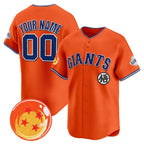 Custom San Francisco Giants x Dragon Ball Orange JEROMEN Vapor Premier Limited Jersey - All Stitched