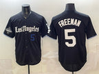 Los Angeles Dodgers #5 Freddie Freeman Black JEROMEN 2025 World Series Champions Patch 'Gothic Edition' Vapor Premier Limited Stitched Jersey