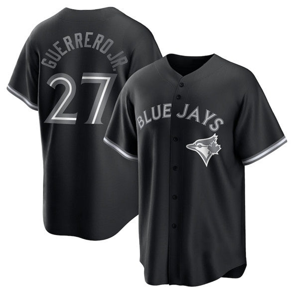 Toronto Blue Jays #27 Vladimir Guerrero Jr. Black JEROMEN Lights Out Limited Stitched Jersey