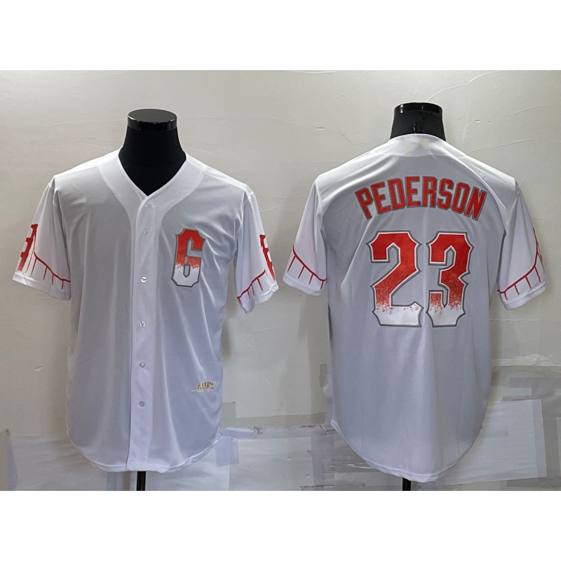 San Francisco Giants #23 Joc Pederson White JEROMEN 2021 City Connect Stitched Cool Base Jersey
