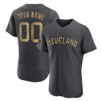 Custom Cleveland Guardians Active Player Charcoal JEROMEN 2022 All-Star Flex Base Stitched Jersey