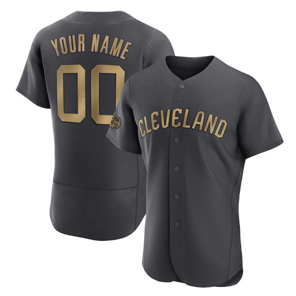 Custom Cleveland Guardians Active Player Gray JEROMEN Alternate Limited Stitched Jersey