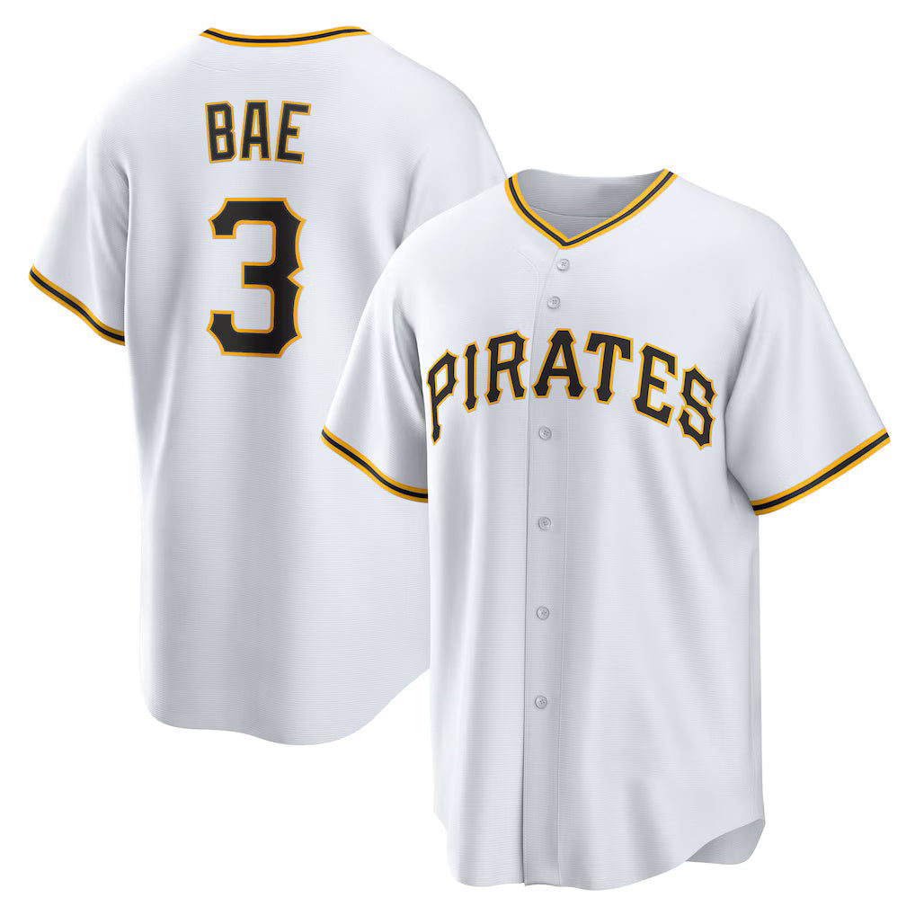 Pittsburgh Pirates #3 Ji-Hwan Bae White JEROMEN Replica Player Jersey